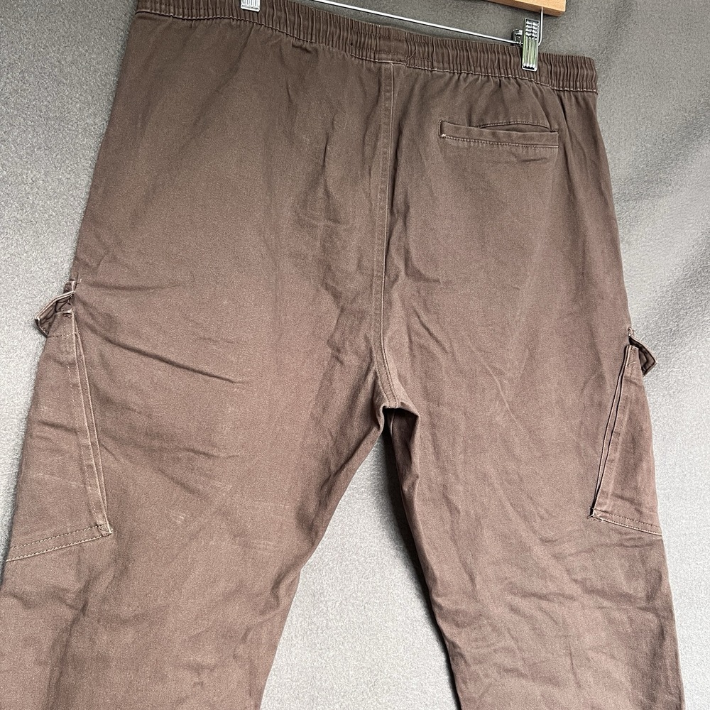 Brooklyn Cloth Pants men's large Pull brown cargo pockets flex stretch 29 inseam - Picture 9 of 15